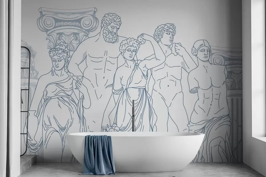 wall murals Древни људи и колоне w04865