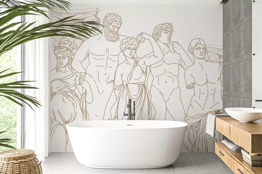 wall murals Древни људи и колоне w04865v1