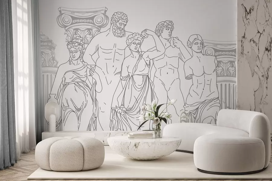 wall murals Древни људи и колоне w04865v2