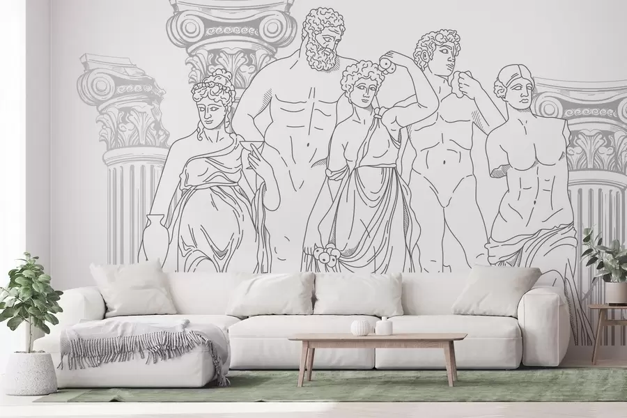 wall murals Древни људи и колоне w04865v2