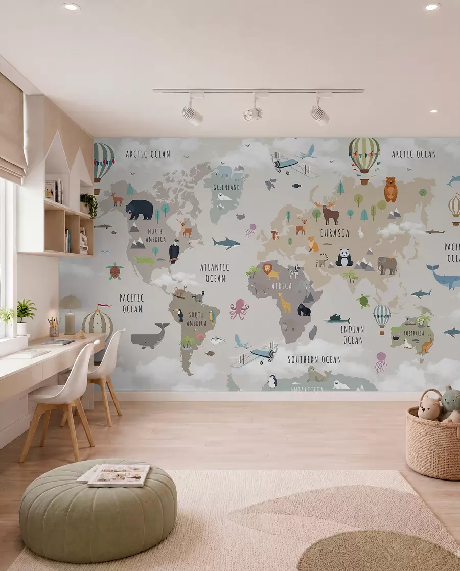 wall murals Atlas životinja na engleskom c00002en
