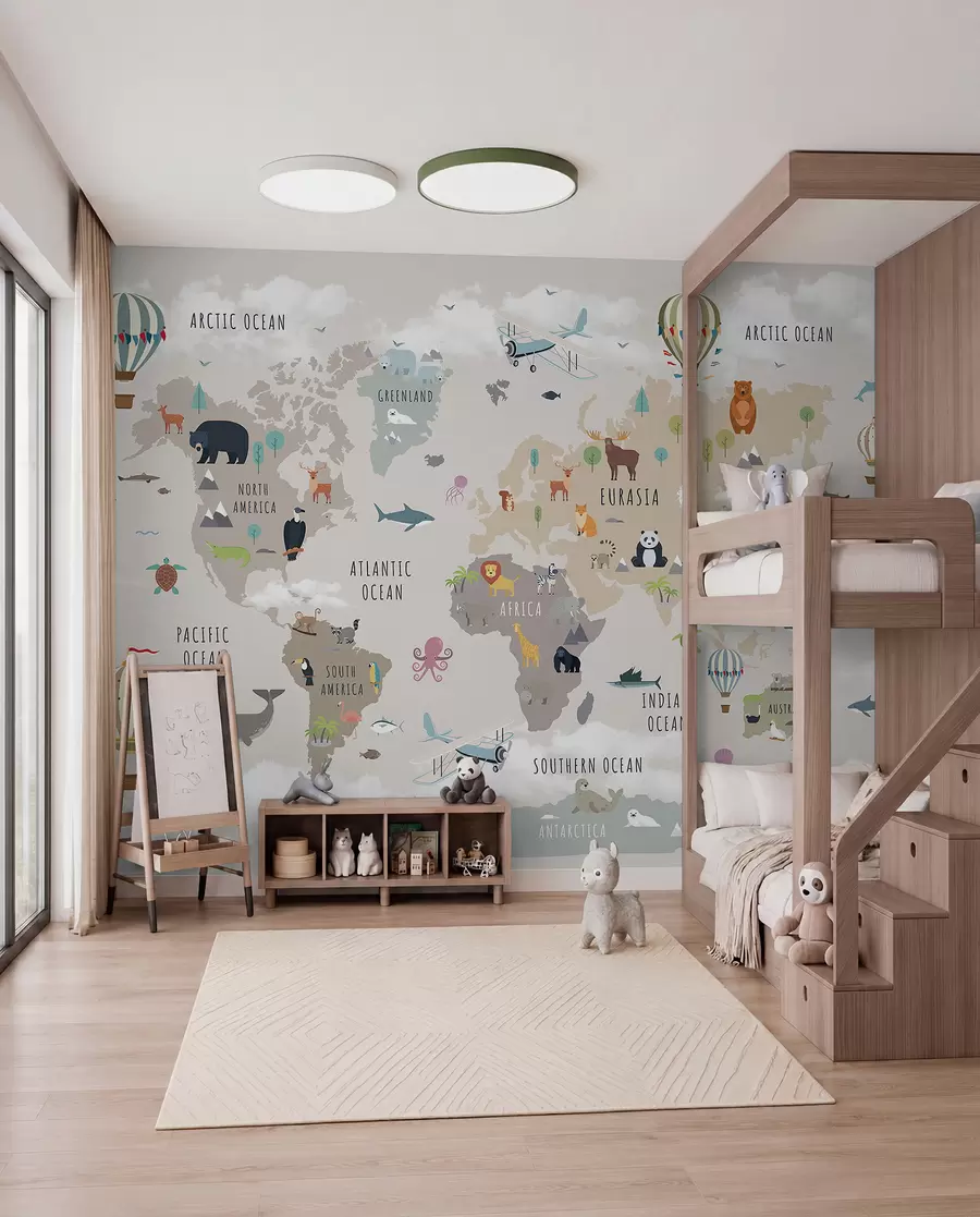 wall murals Atlas životinja na engleskom c00002en