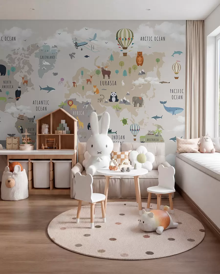 wall murals Atlas životinja na engleskom c00002en