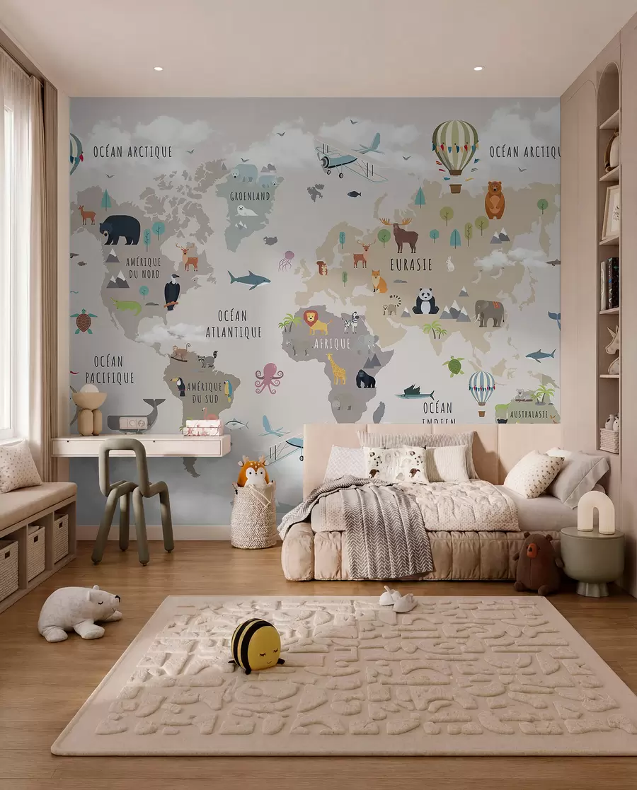 wall murals Atlas životinja na francuskom c00002fr