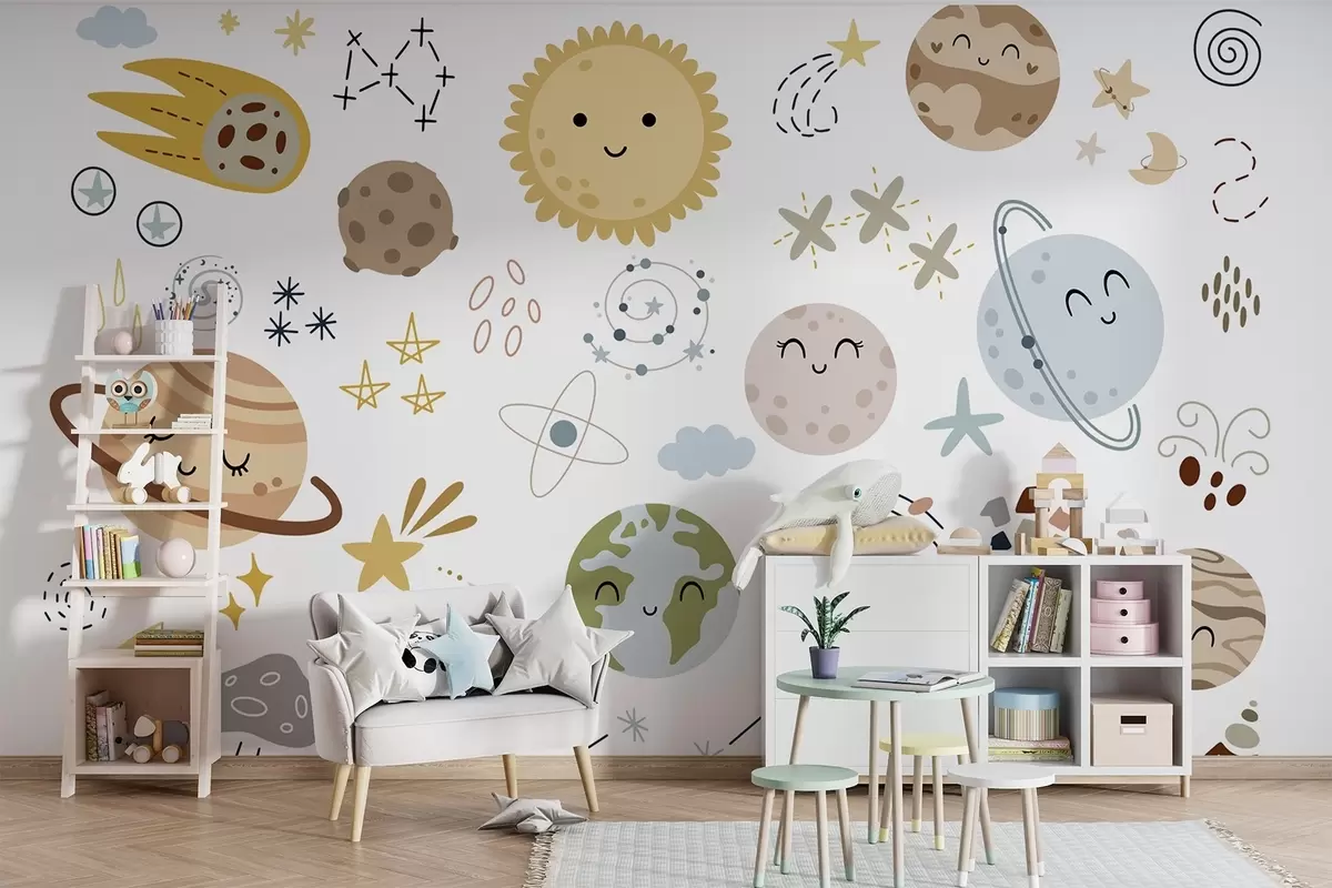 wall murals Планете и звезде, свемир w04893