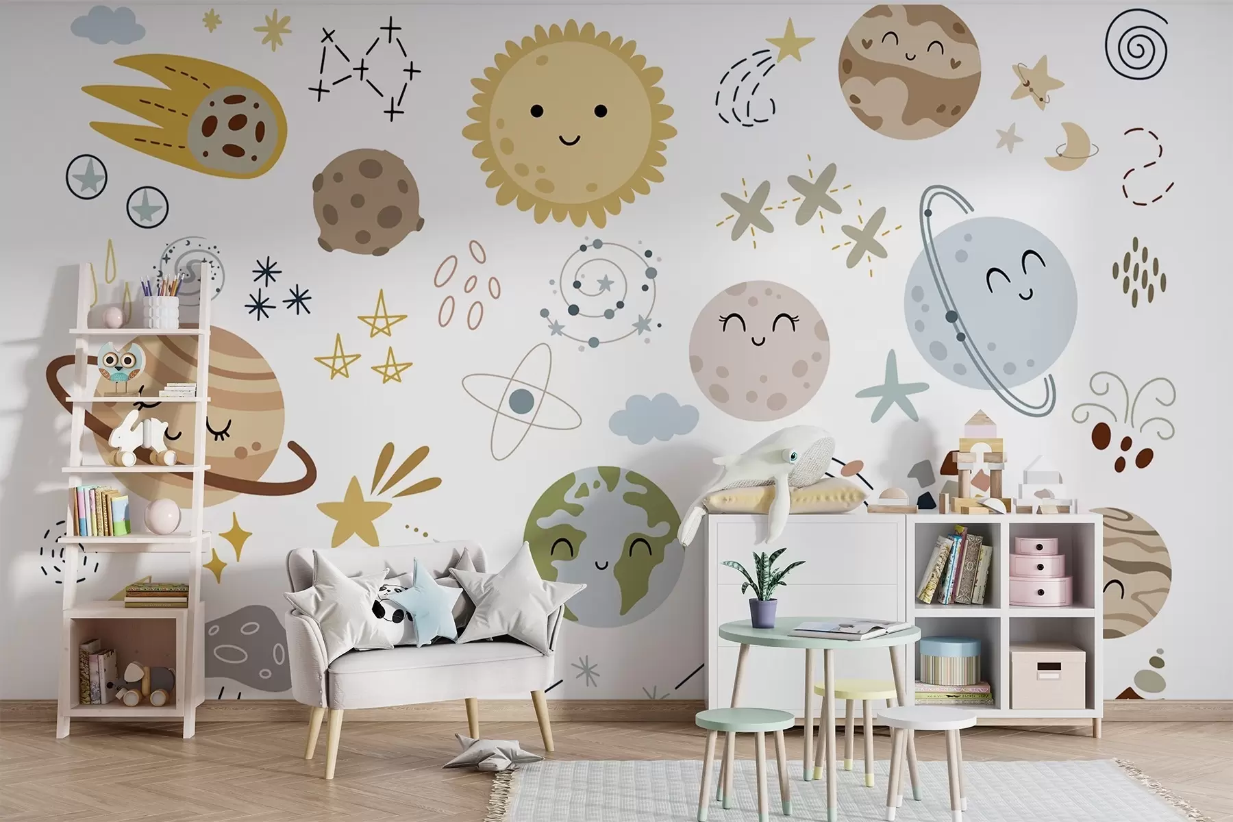 wall murals Планете и звезде, свемир w04893