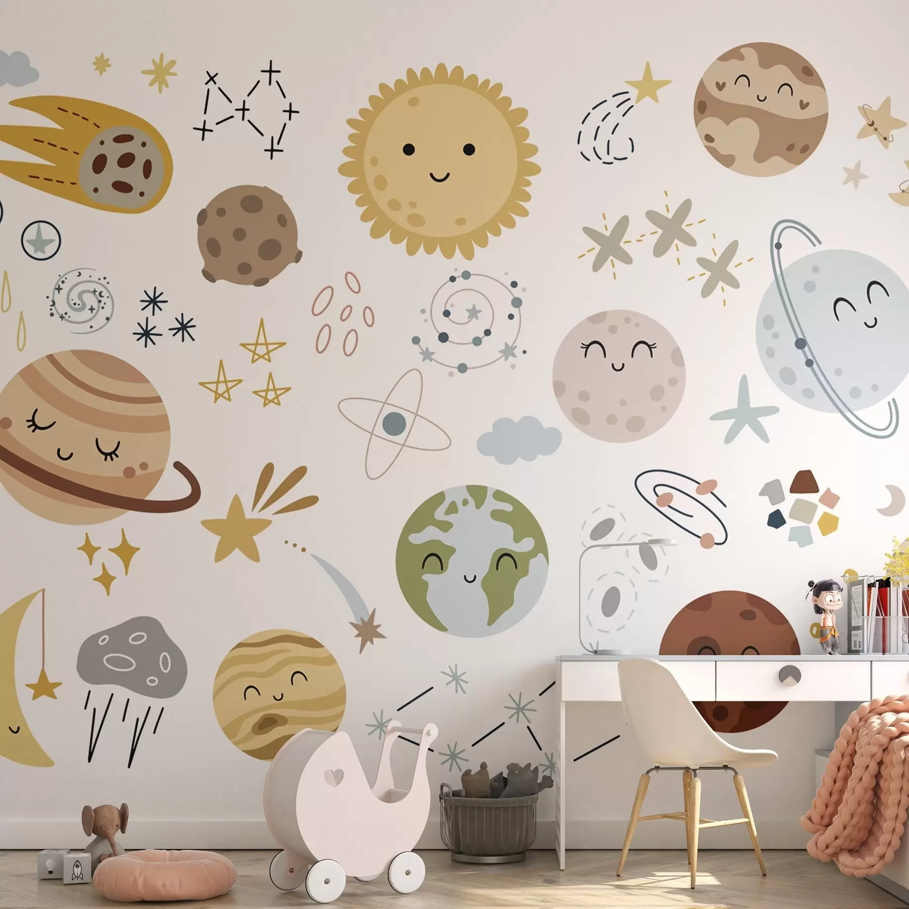 wall murals Планете и звезде, свемир w04893