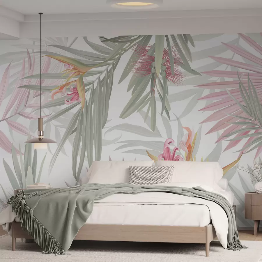 wall murals Стрелиција у палмином лишћу w04896v1