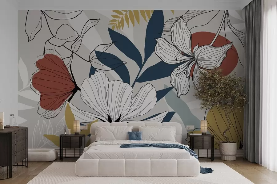 wall murals Апстрактне биљке и цвеће w04898v1