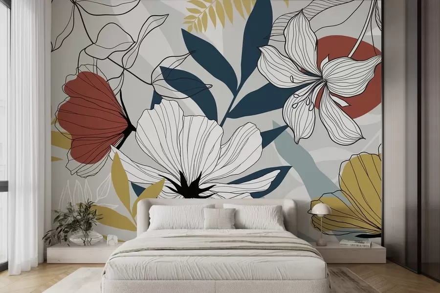 wall murals Апстрактне биљке и цвеће w04898v1