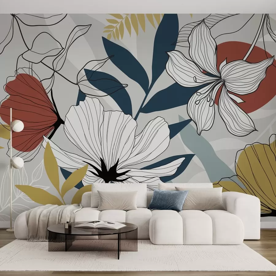 wall murals Апстрактне биљке и цвеће w04898v1