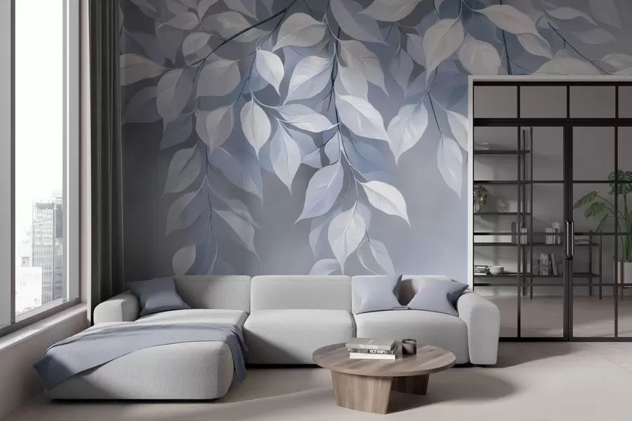 wall murals Гранчица кервиља са листовима w04899v1