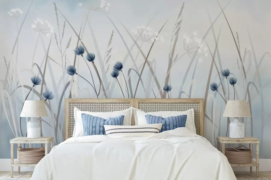 wall murals Осликана трава и цвеће w04900