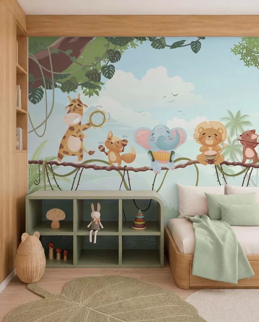 wall murals Šumski bend u plavom w04505