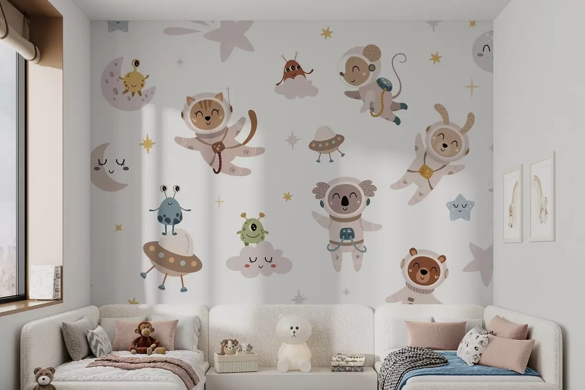 wall murals Бајковити ликови у свемиру w04904