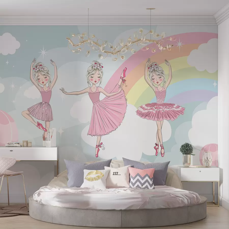 wall murals Принцезе на позадини неба и дуге w04907