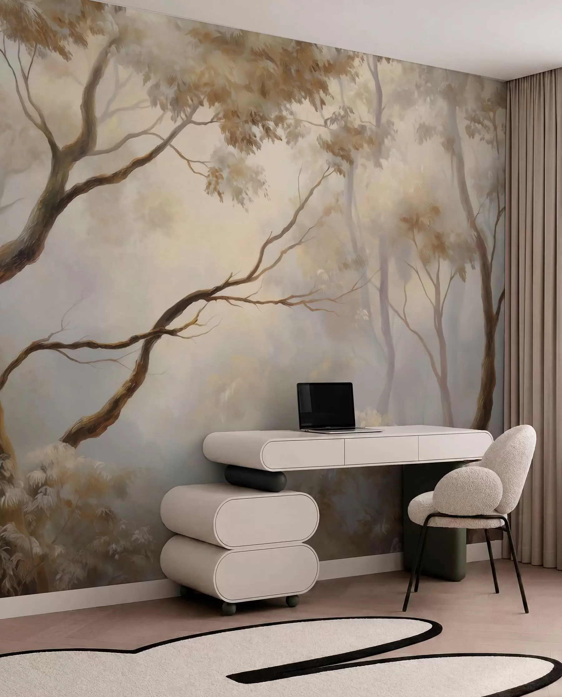 wall murals Grane u jutarnjoj magli w04817