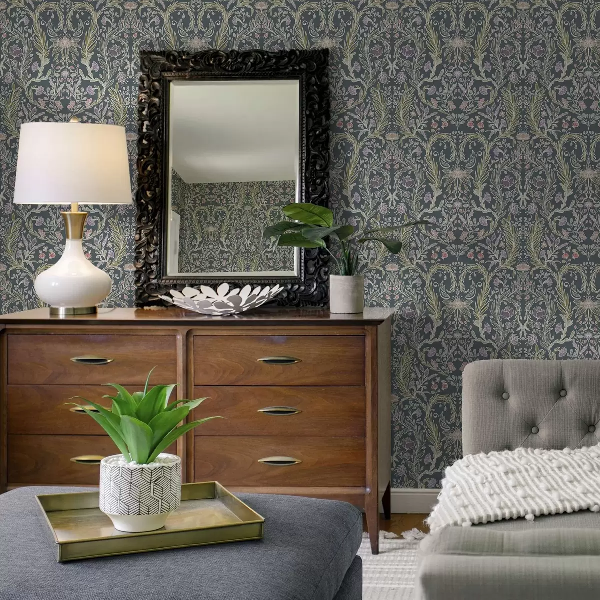 Позадина Исти орнамент на хладној сиво-плавој позадини a00928v1