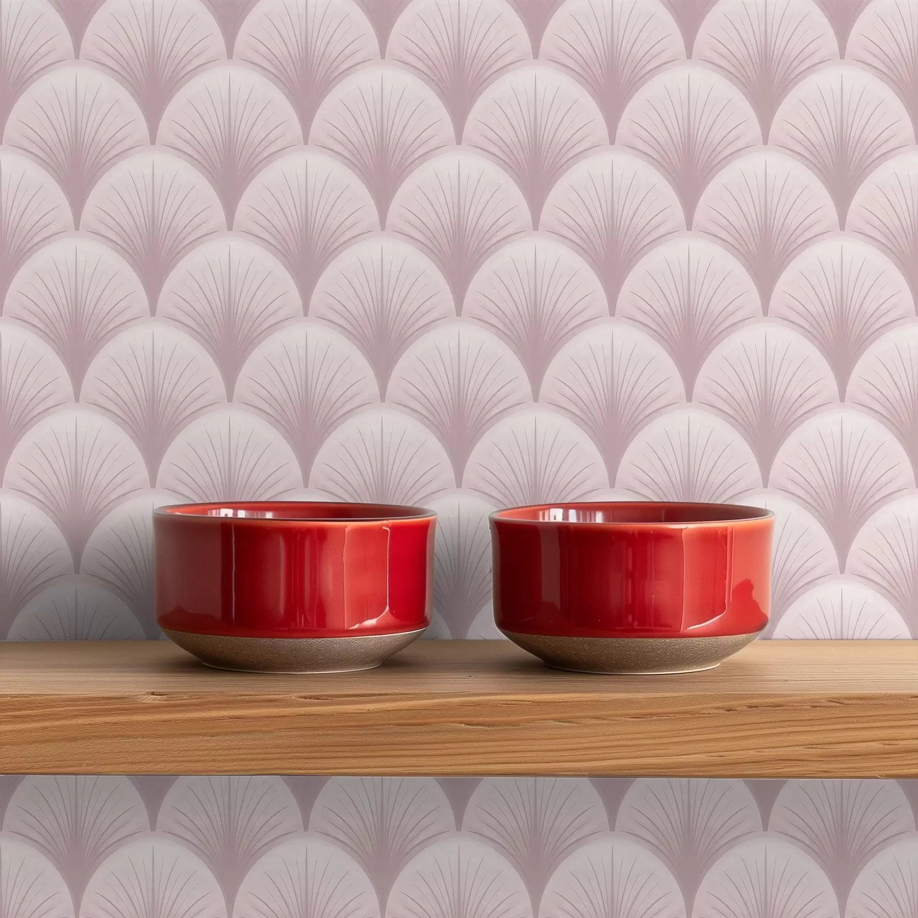 wall murals Пудерасто ружичасти лепезасти лукови са радијалним зрацима a00978v3