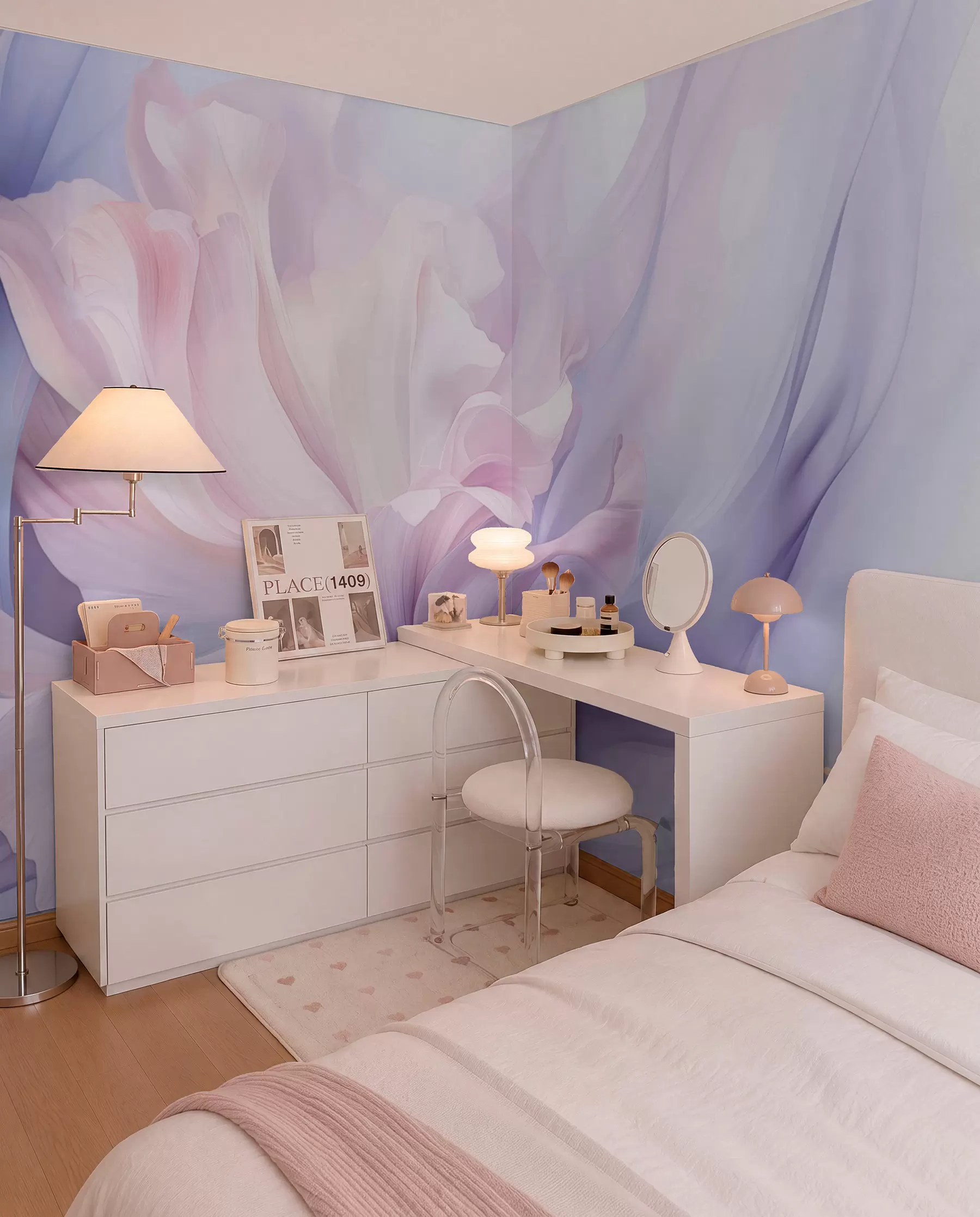 wall murals Rascvjetani lila tonovi w09517