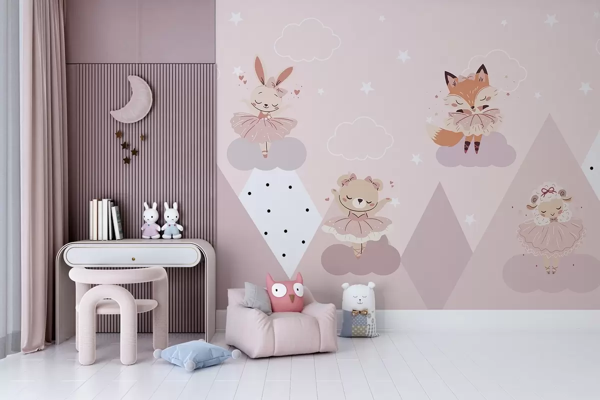wall murals Животињске балерине w04929