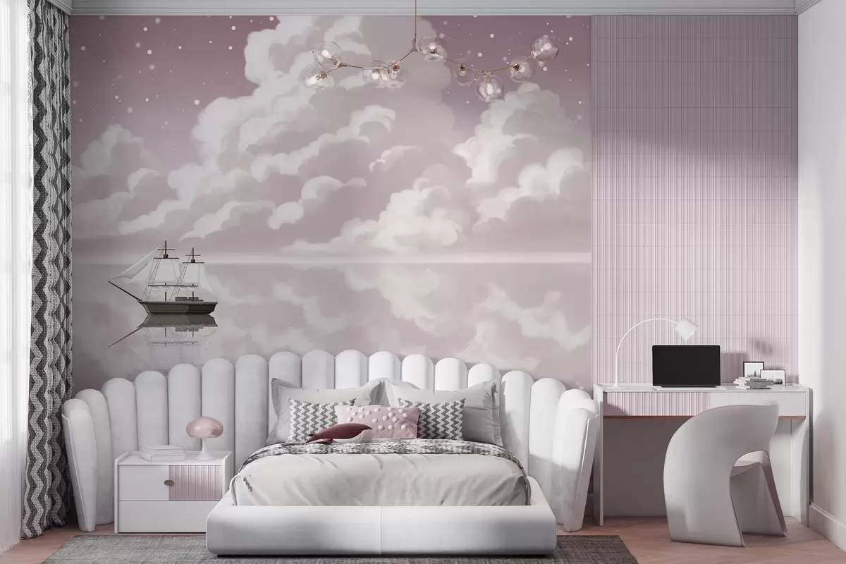 wall murals Густи облаци над водом w04996v1