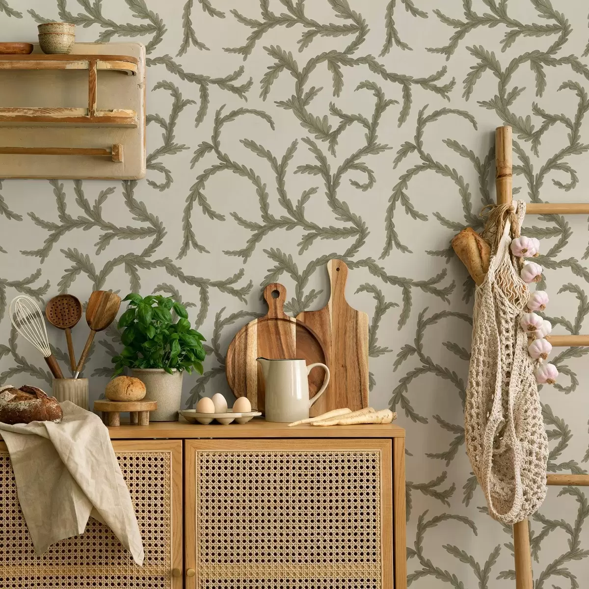 Позадина Меке зелене коврџе четинара на светлој позадини a00938