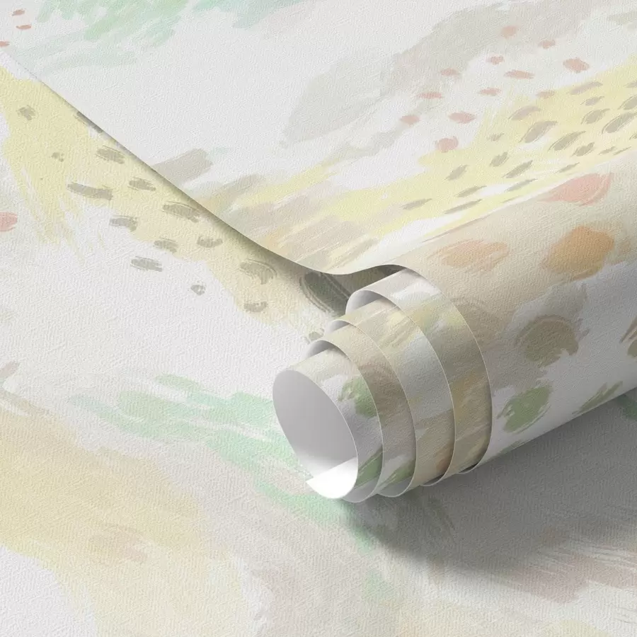 wall murals Лагани пастелни потези четкицом на скоро белој позадини a00999