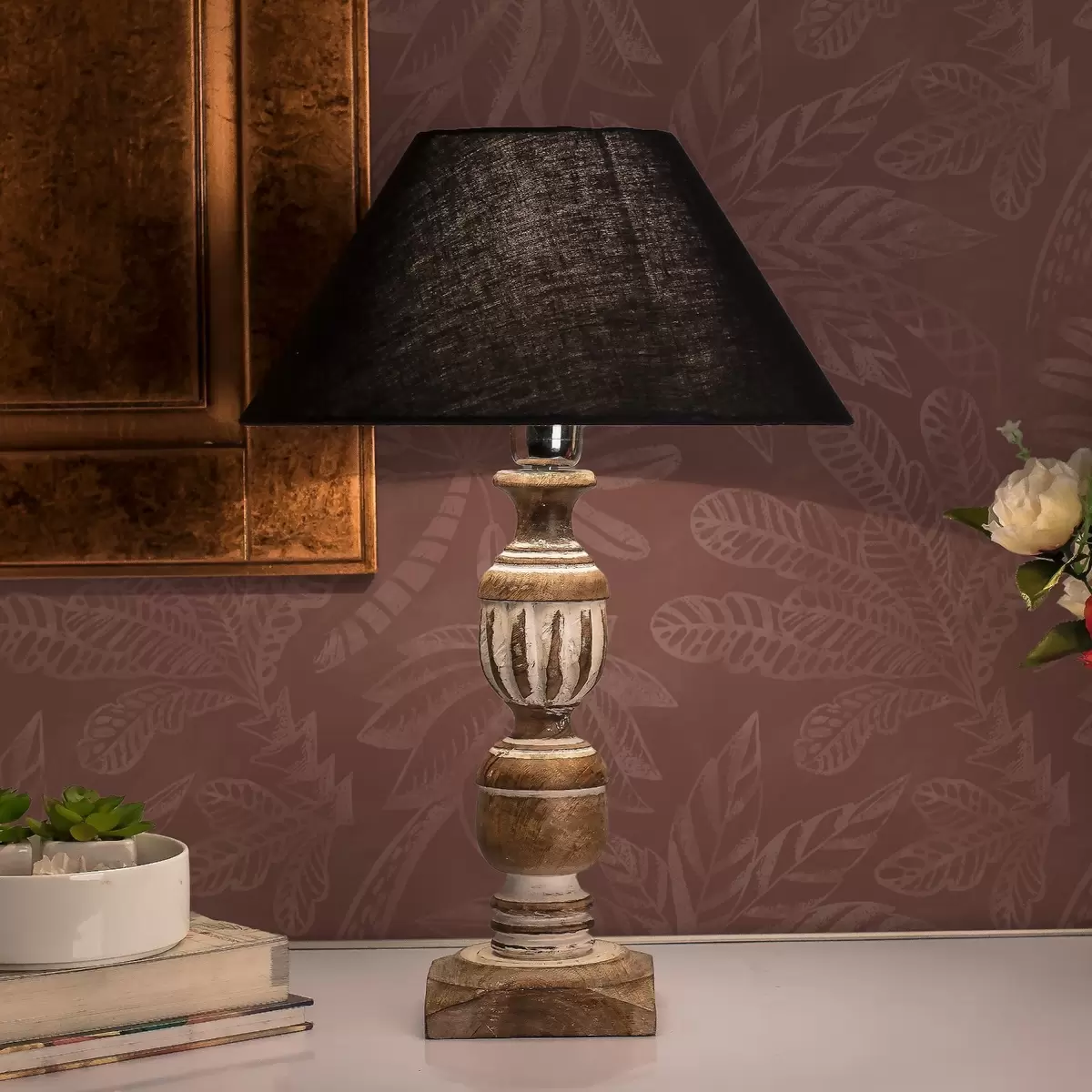 Позадина Текстурирано тропско лишће у дубоко црвеним теракотним нијансама a01001v2