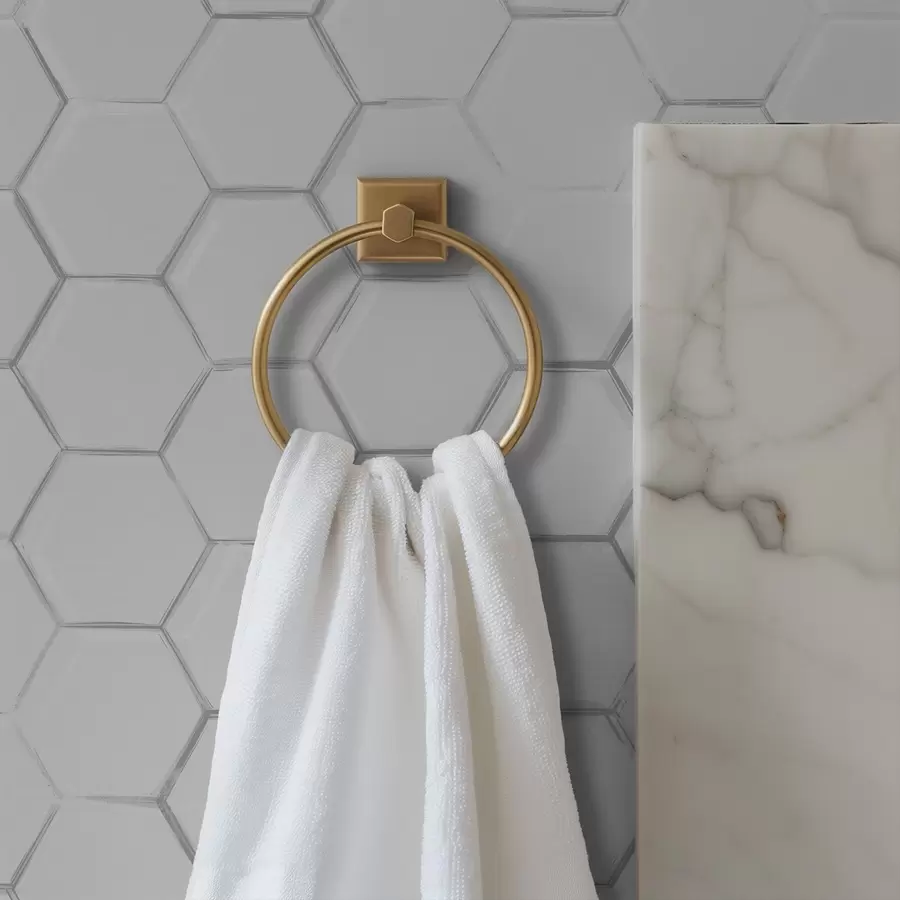 wall murals Бели тродимензионални шестоуглови на глаткој позадини a01059