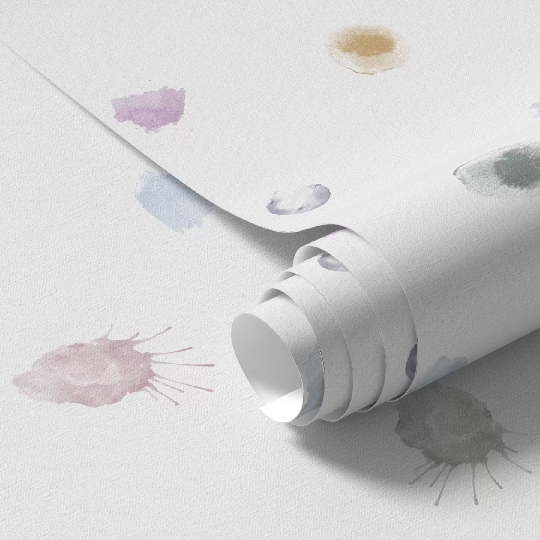 wall murals Велике шарене акварелне мрље на белом папиру a01062