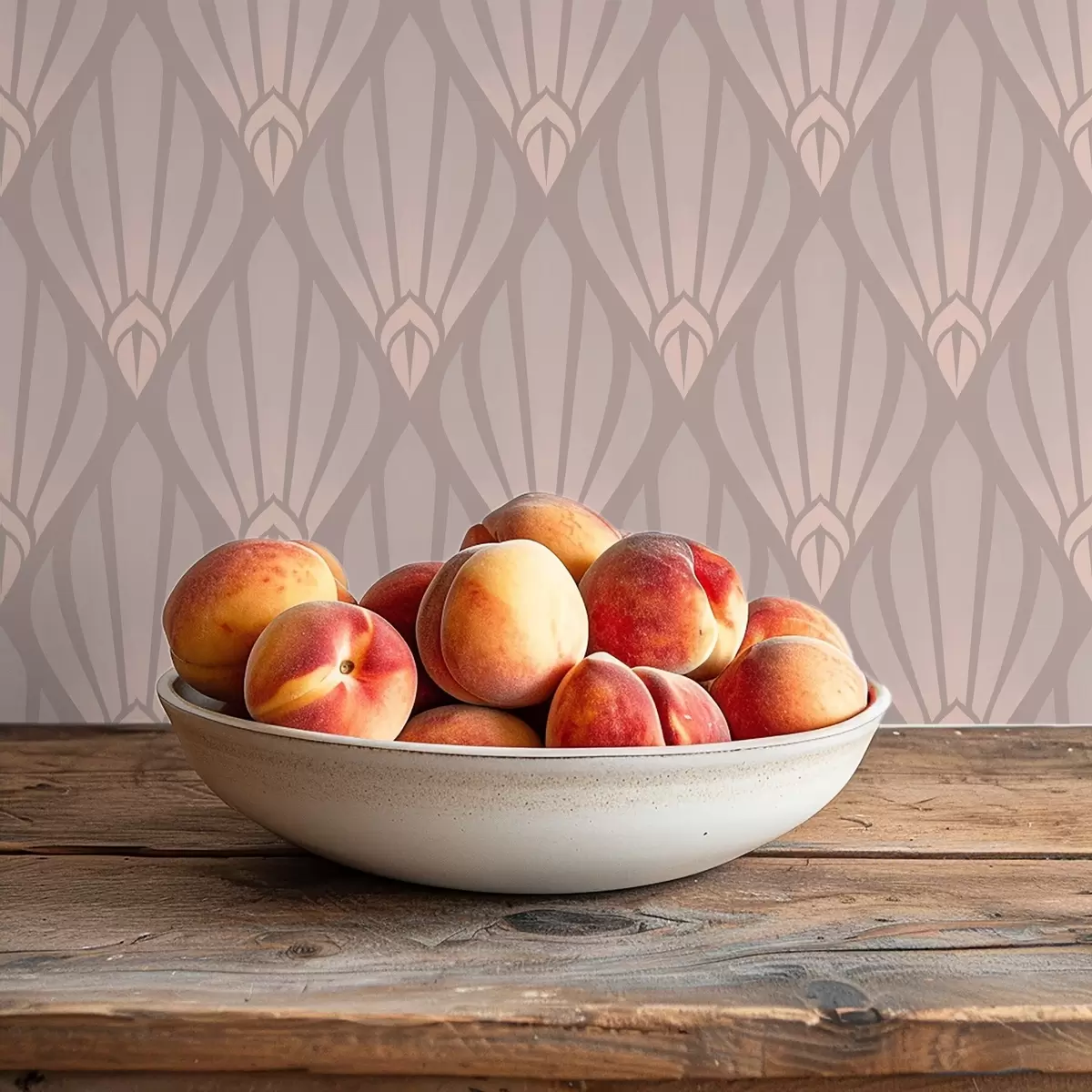 Позадина Пудерасто беж Арт Деко са меким лепезама a01064v1