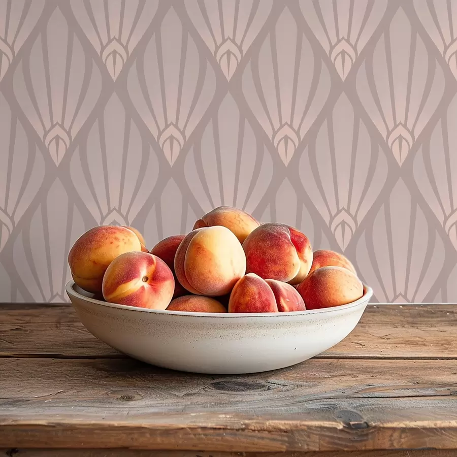 wall murals Пудерасто беж Арт Деко са меким лепезама a01064v1