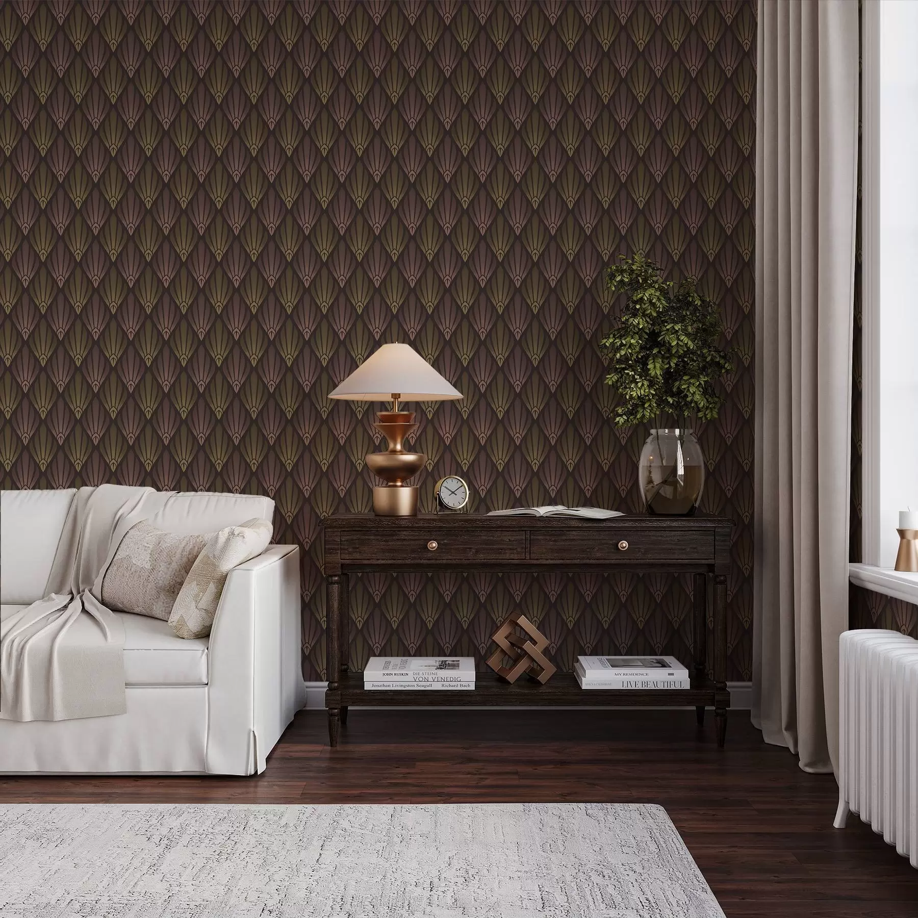wall murals Богати арт деко са топлим градијентима a01064v2