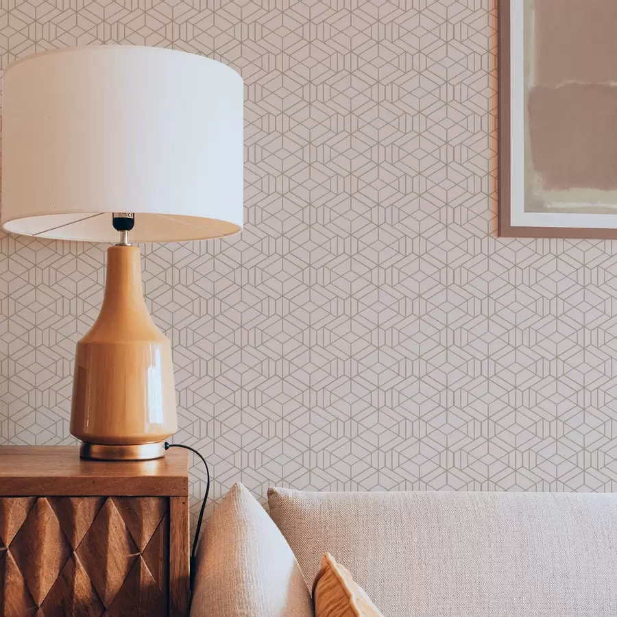 wall murals Топла беж позадина са финим графичким коцкицама a01067v3