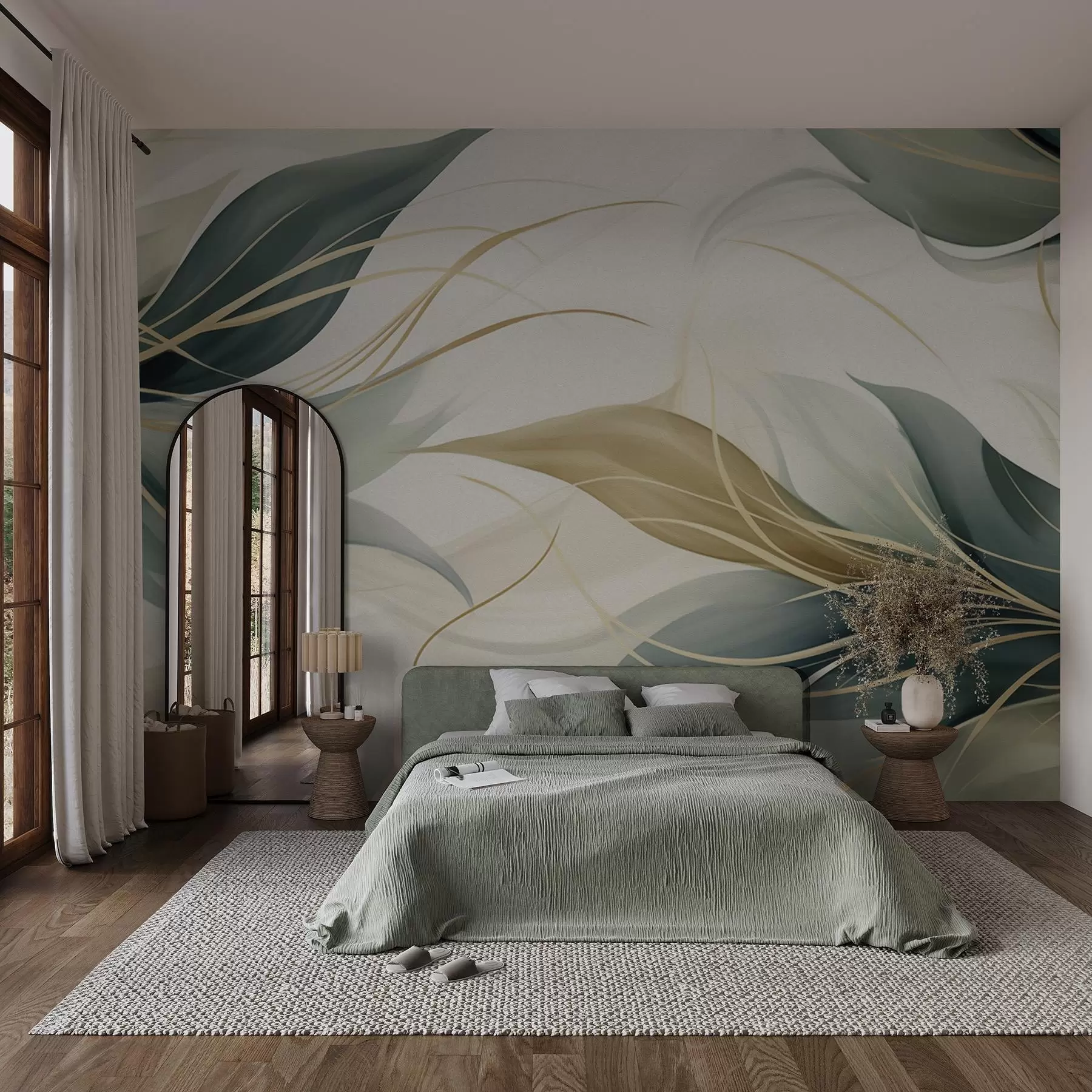 wall murals Апстрактни листови w04990