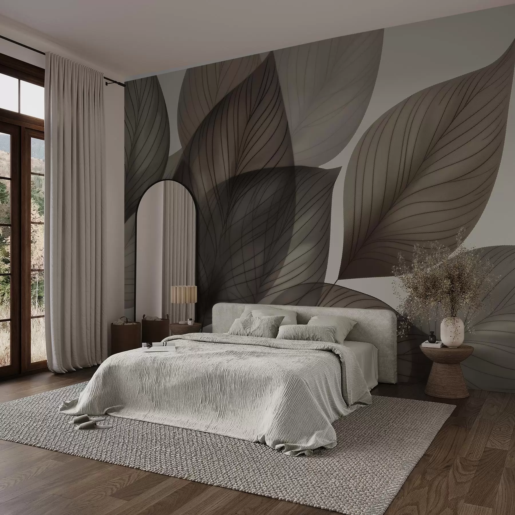 wall murals Линеарни листови w04974