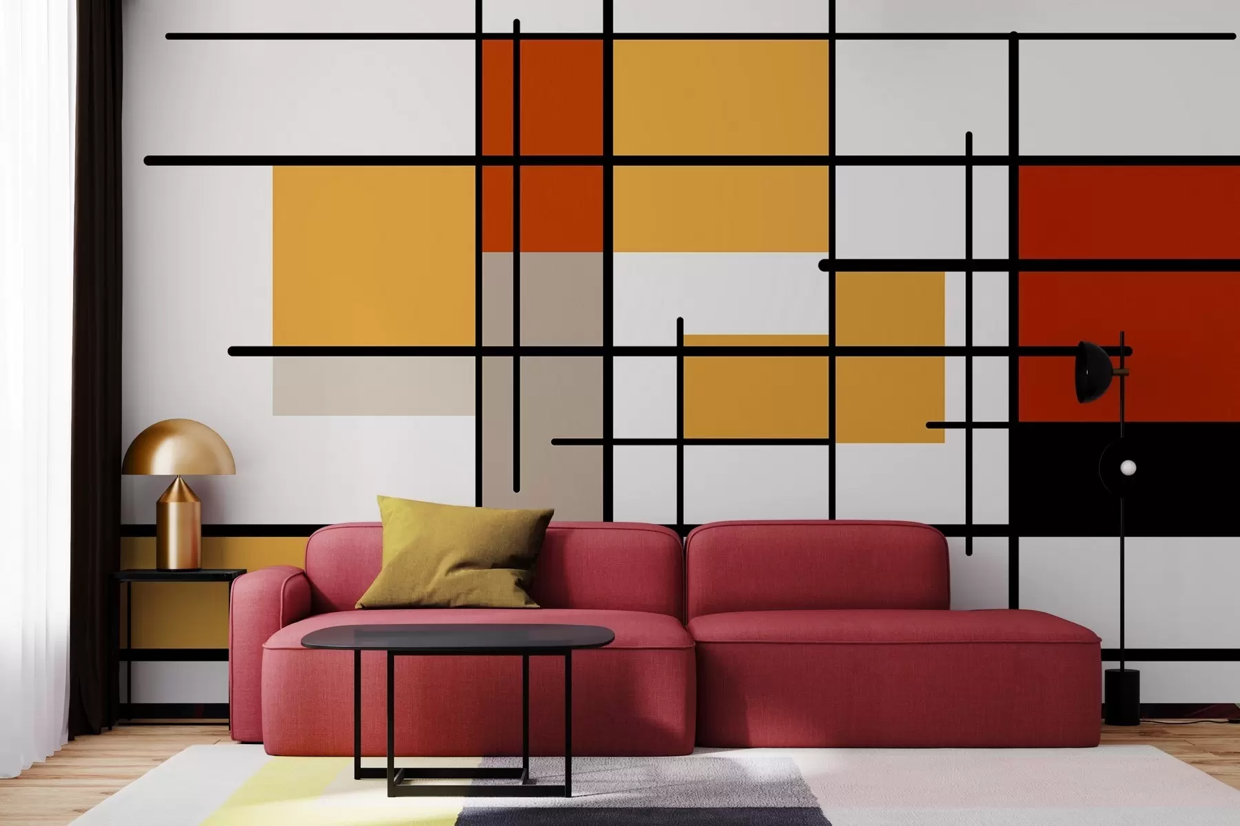wall murals Светла геометрија w05008