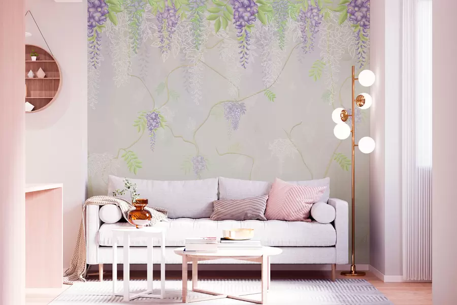 wall murals Елегантан цветни дизајн у пастелним нијансама w01685