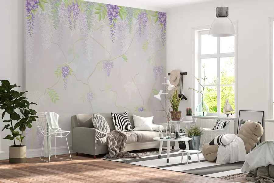 wall murals Елегантан цветни дизајн у пастелним нијансама w01685