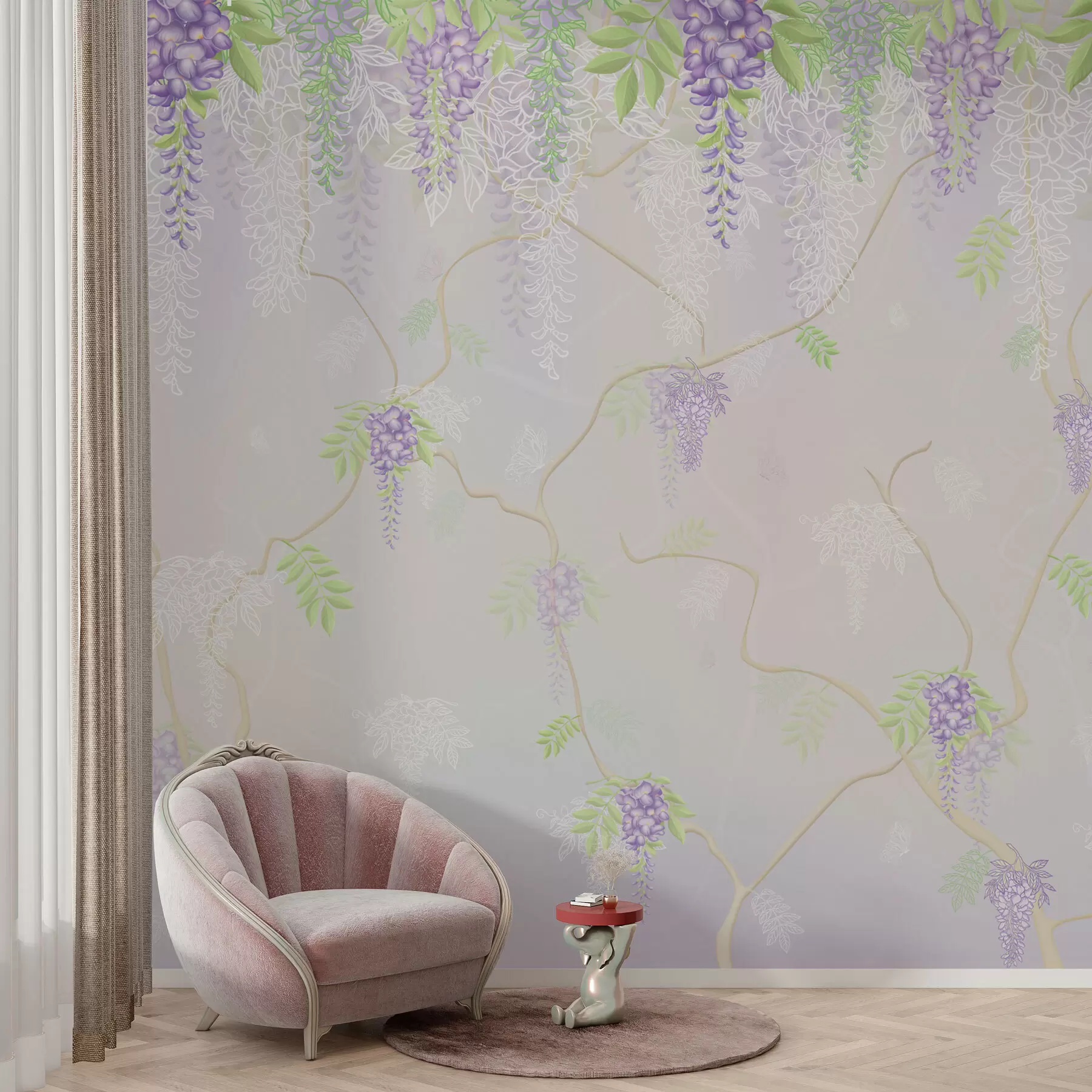 wall murals Елегантан цветни дизајн у пастелним нијансама w01685