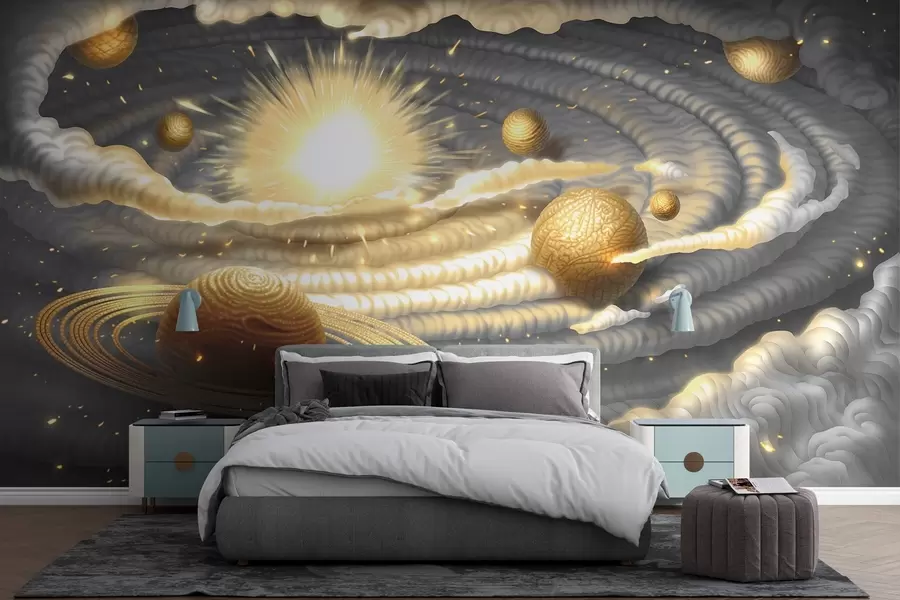 wall murals Космички плес небеских тела w01967