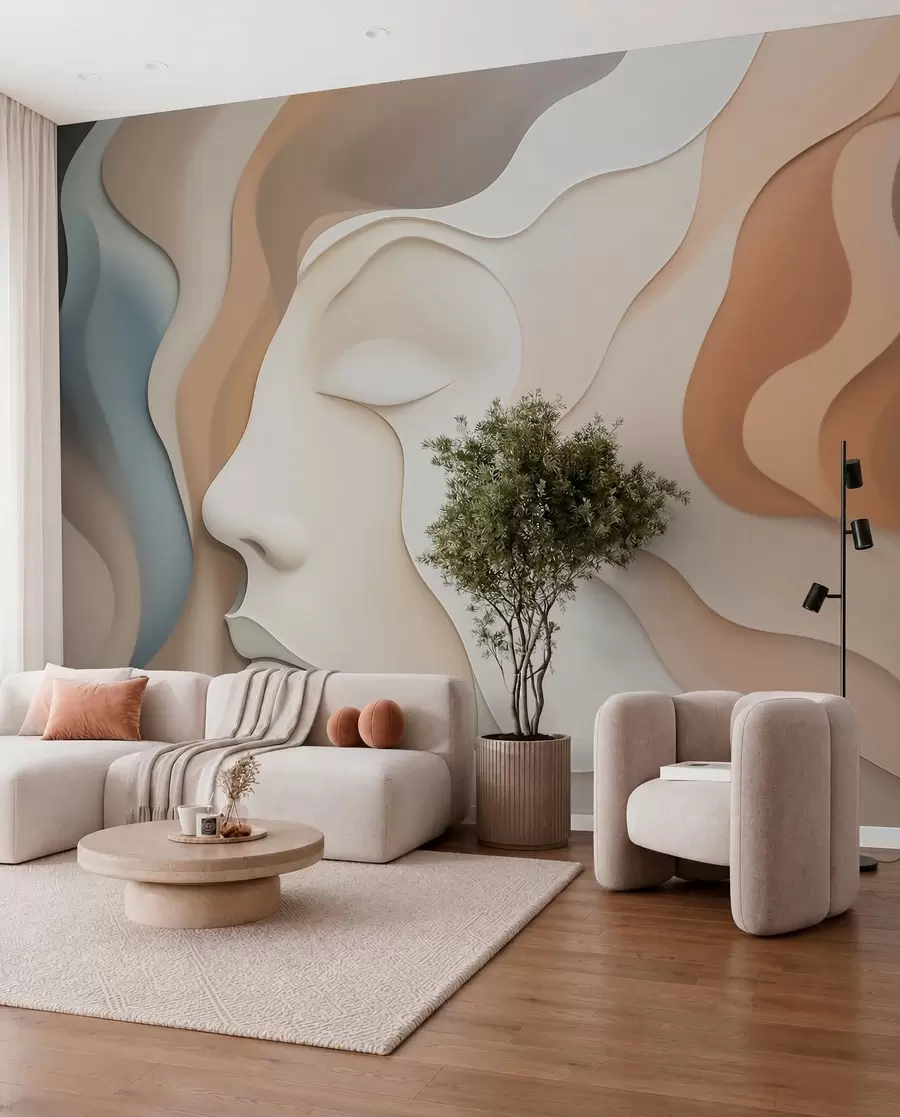 wall murals Апстрактно лице w04869