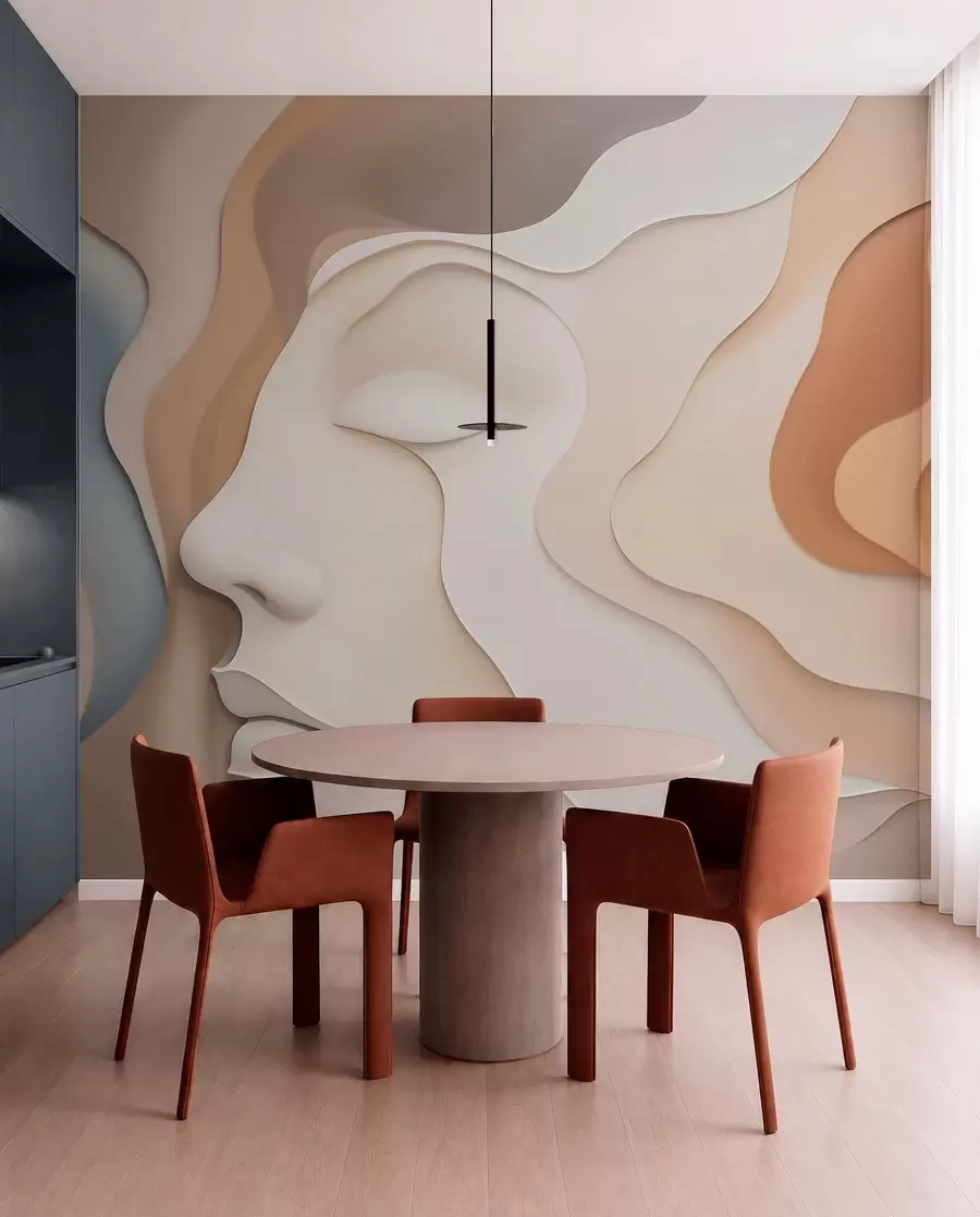 wall murals Апстрактно лице w04869