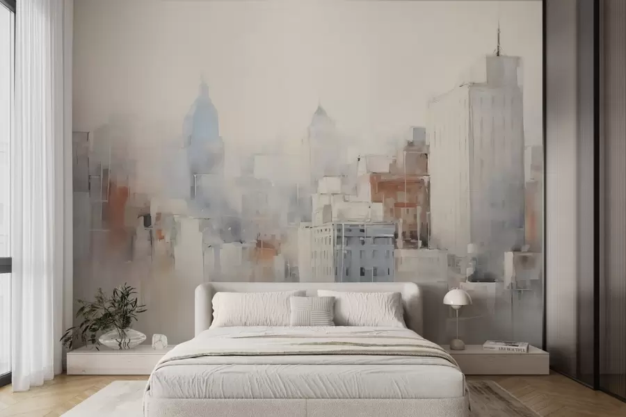 wall murals Апстрактна градска имитација сликарства w04897