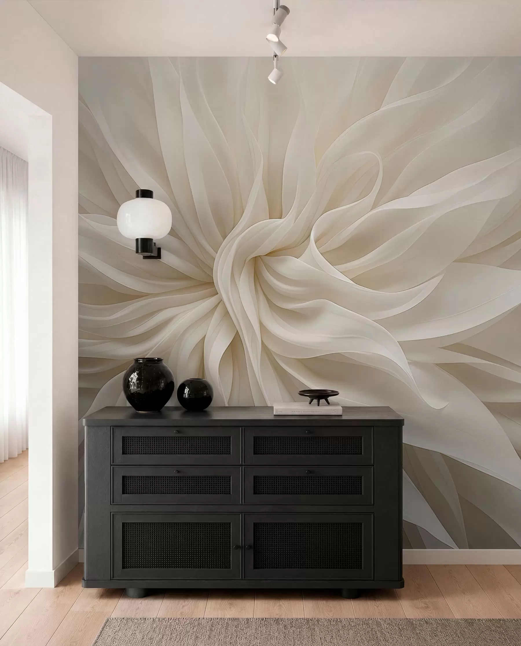 wall murals Svilenkasti cvjetni vrtlog w05050