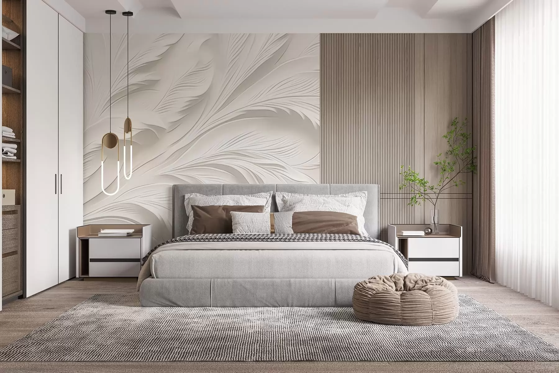 wall murals Апстрактни таласасти облици w04749