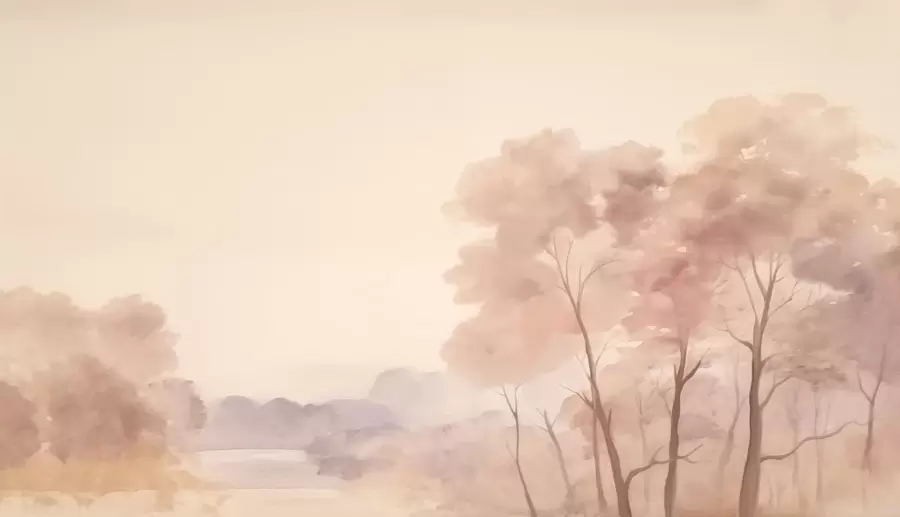 wall murals Нежан пејзаж са дрвећем w05075