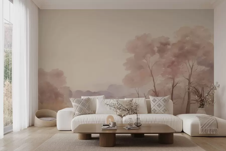 wall murals Нежан пејзаж са дрвећем w05075