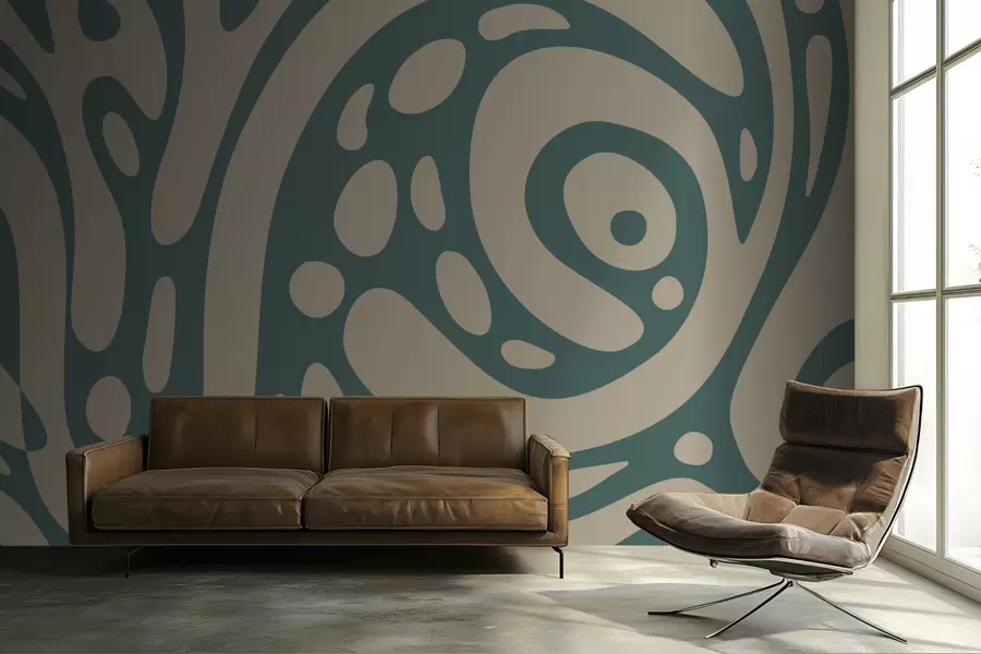 wall murals Апстрактни узорак са течним органским облицима w05071